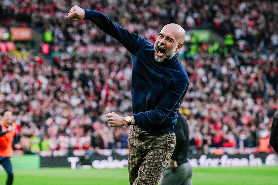 Guardiola comemora o título da Copa da Liga Inglesa - @ManCity/X