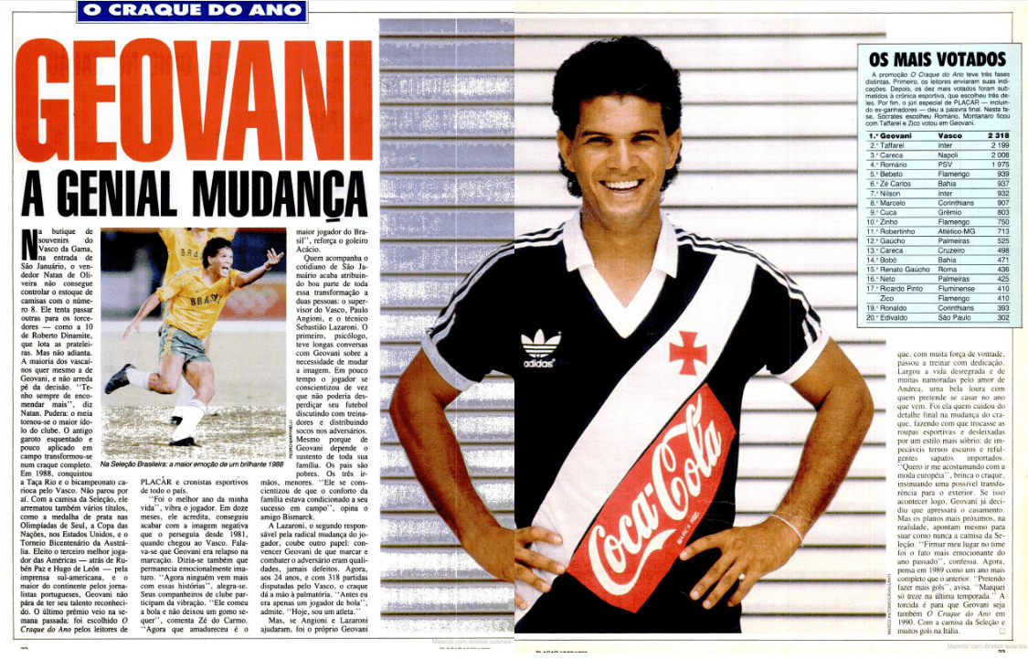 Morre Geovani: fotos do ídolo do Vasco no acervo de PLACAR