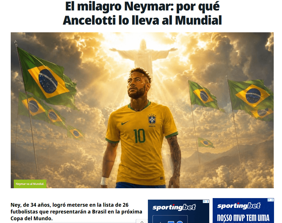 Imprensa internacional reage a convocação de Neymar