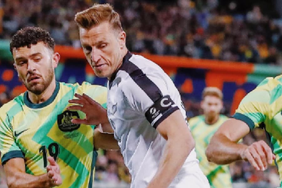 Chris Wood em ação pela Nova Zelândia - Reprodução/@woodsy39