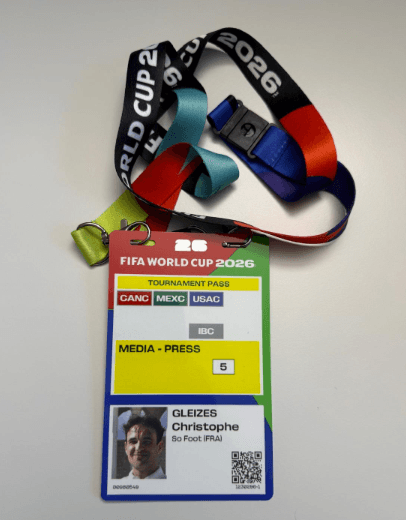 Fifa emitiu credencial para Gleizes cobrir a Copa do Mundo - Reprodução/RSF