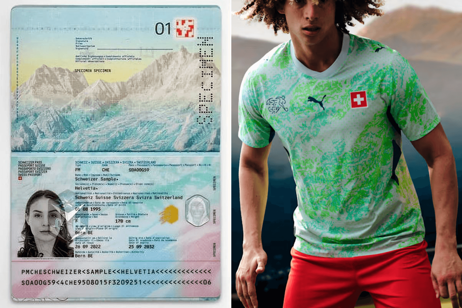 Uniforme de visitante da Suíça é inspirado em passaporte do país alpino