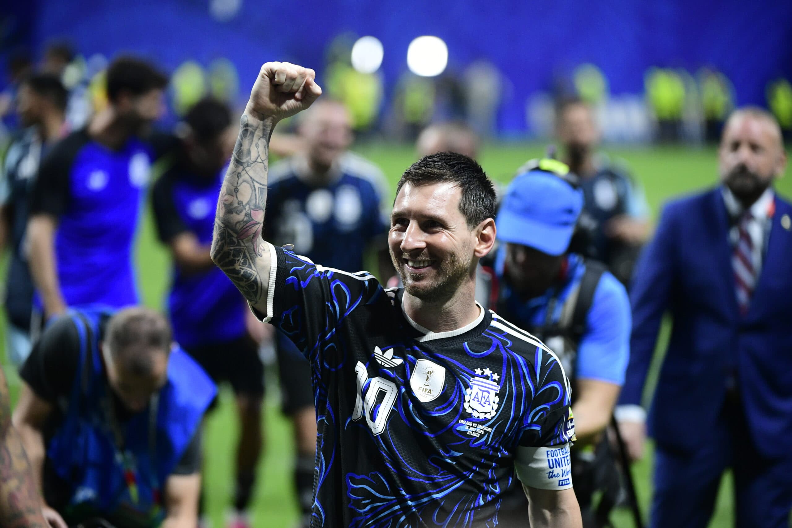 Messi festeja o triunfo e a sua terceira final de Copa na carreira -Alexandre Battibugli/PLACAR