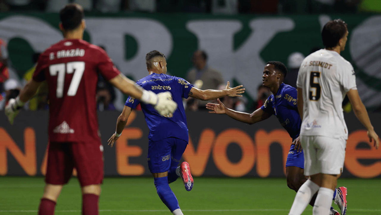 Palmeiras domina clássico, faz 3 a 0 no Santos e encaminha vaga