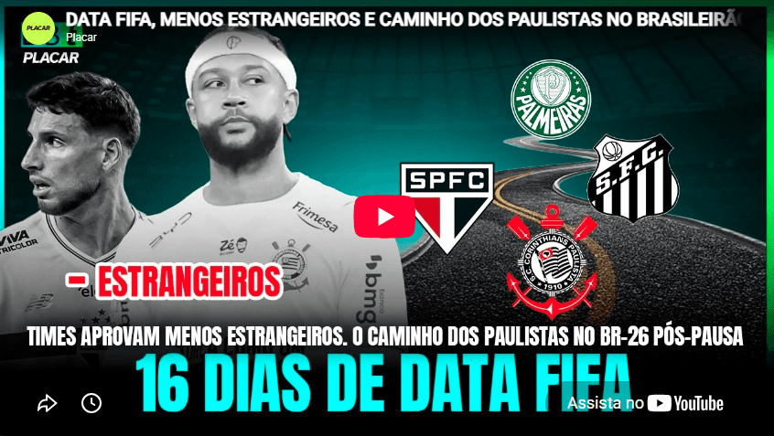 Debate PLACAR: Data Fifa e número de estrangeiros são os temas do programa