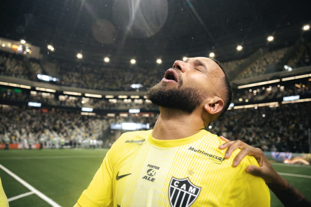 Everson, ídolo do Atlético, comemora classificação sobre o Cruzeiro na Copa do Brasil - Pedro Souza / Atlético