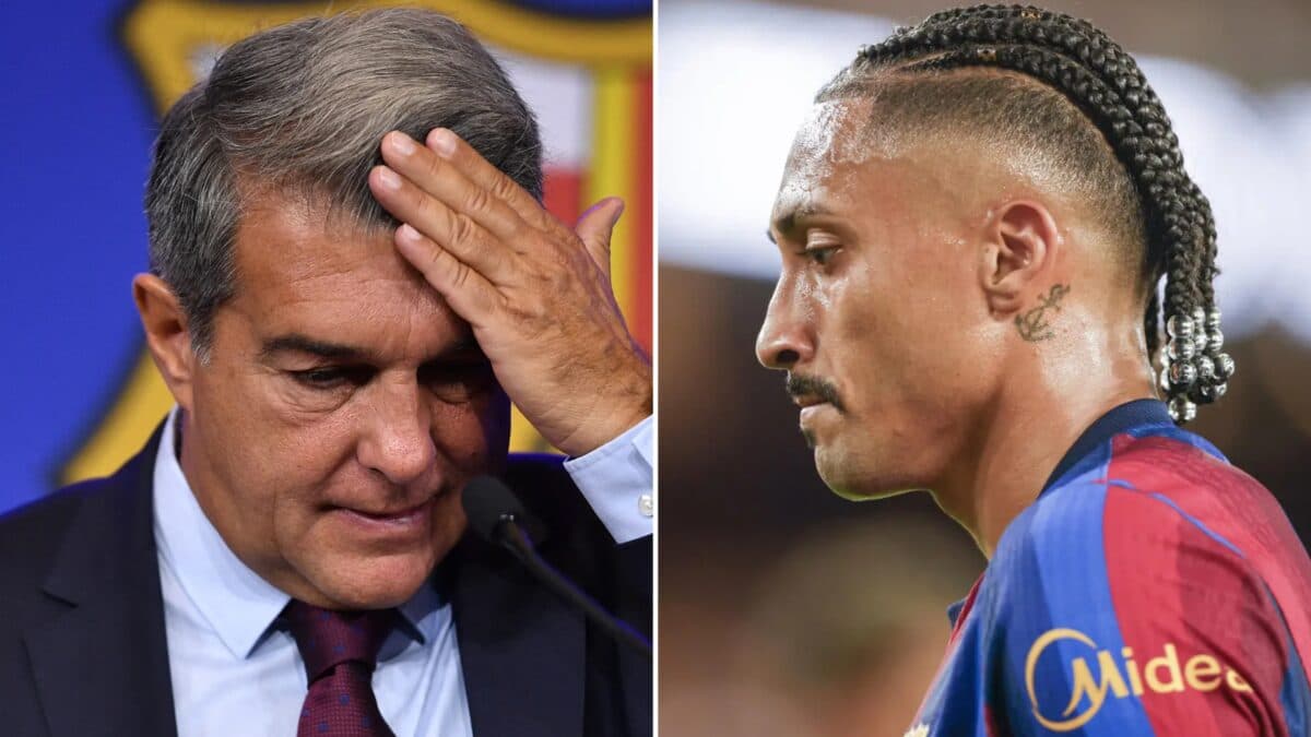 Presidente do Barcelona fala sobre lesão de Raphinha: ‘Preocupa muito’