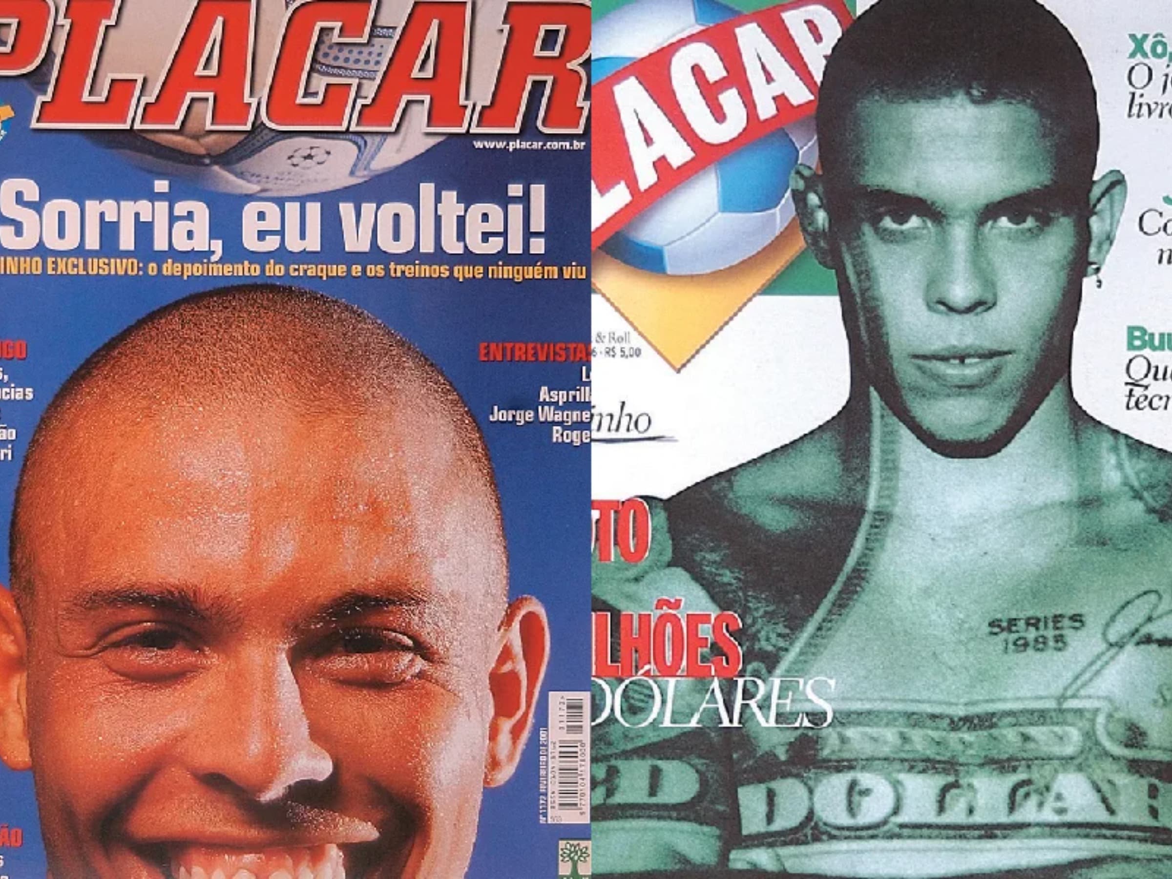 Ronaldo em capas históricas de PLACAR