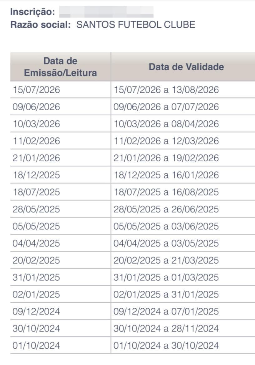 Santos não recolheu as últimas parcelas do FGTS - Reprodução