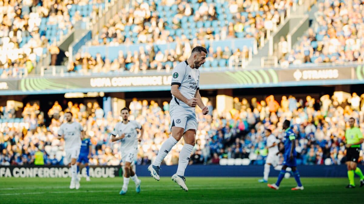 Extremamente eficiente, Lugano goleia o Getafe e mantém 100% na Conference