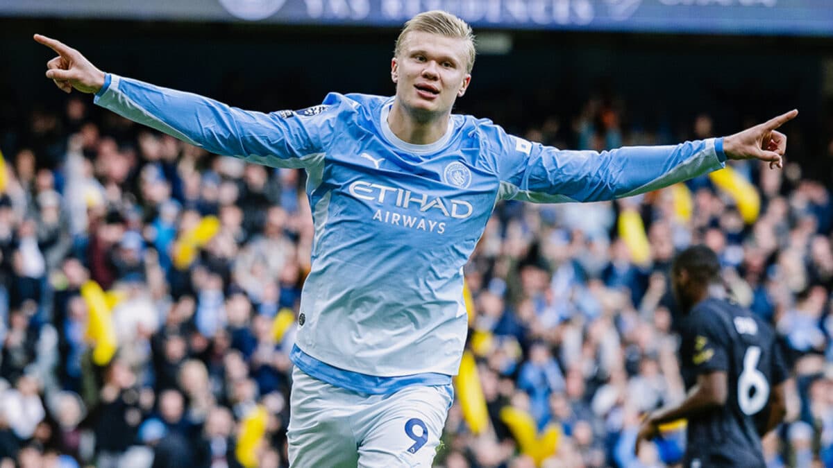 Com recorde e dois de Haaland, Manchester City mantém 100% na Premier League