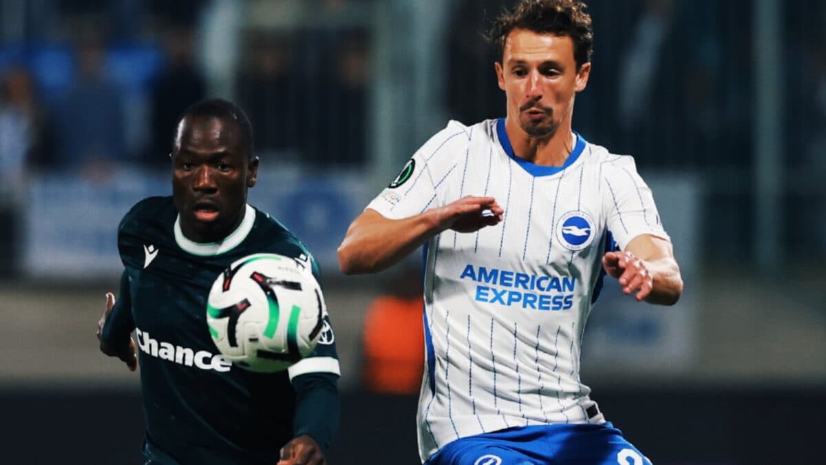 Brighton domina, mas fica no 0 a 0 com o Jablonec pela Confernece