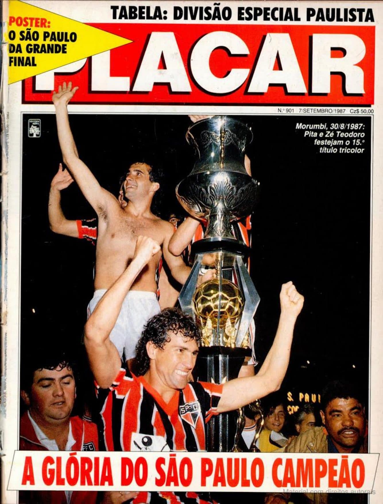 Capa da edição A glória do São Paulo campeão da revista PLACAR