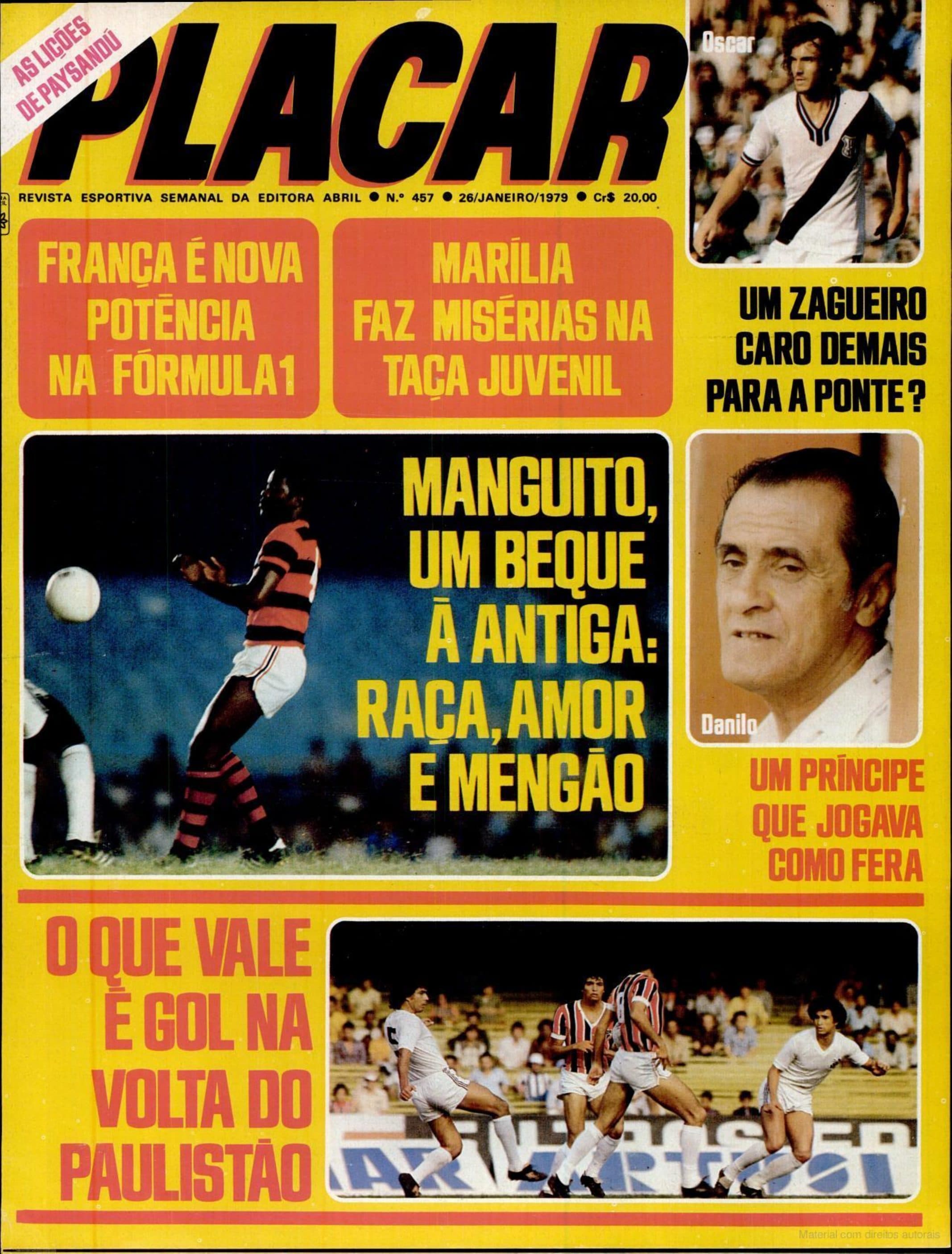 Capa da edição Manguito, um beque à antiga: raça, amor e Mengão da revista PLACAR