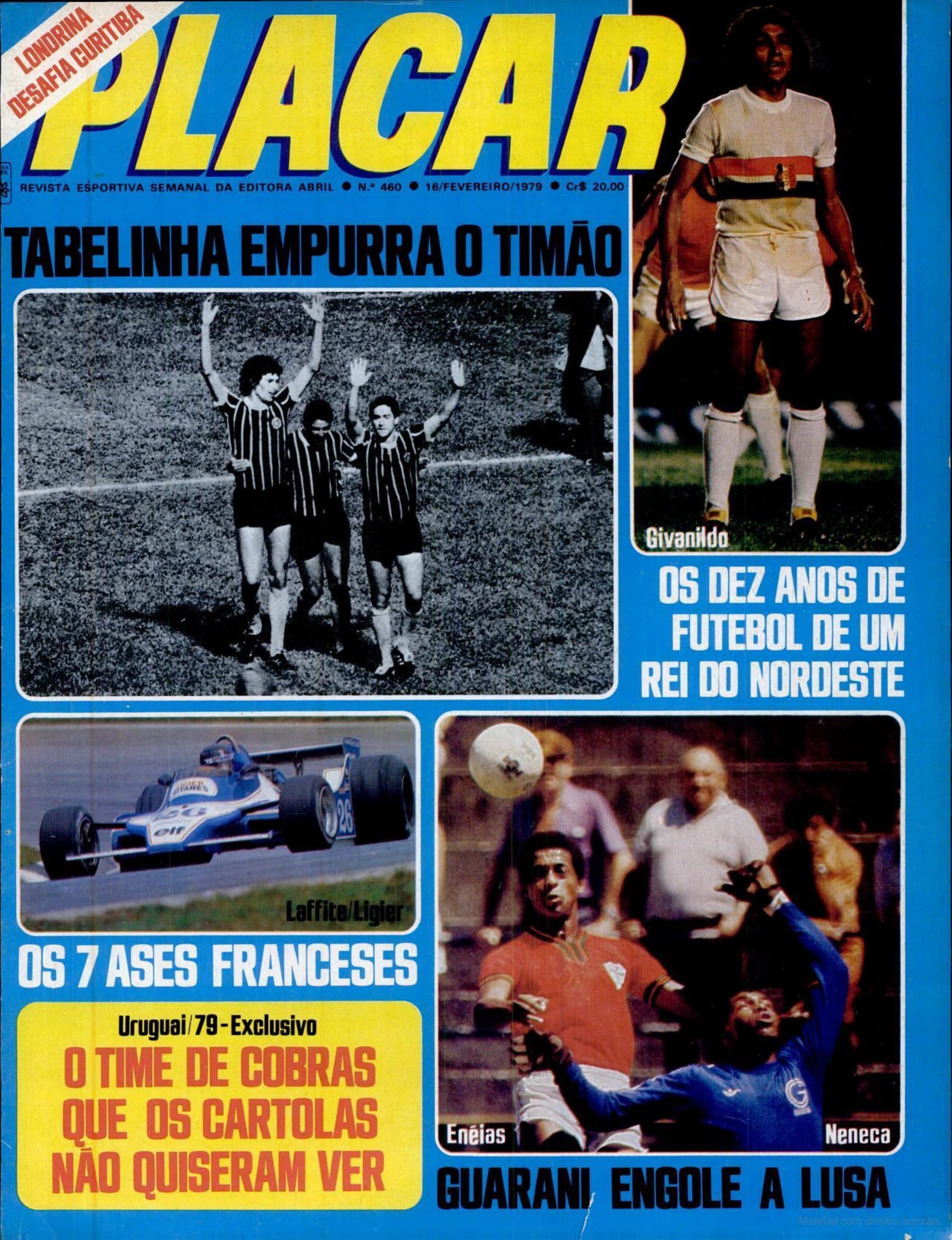 Capa da edição Tabelinha empurra o Timão da revista PLACAR
