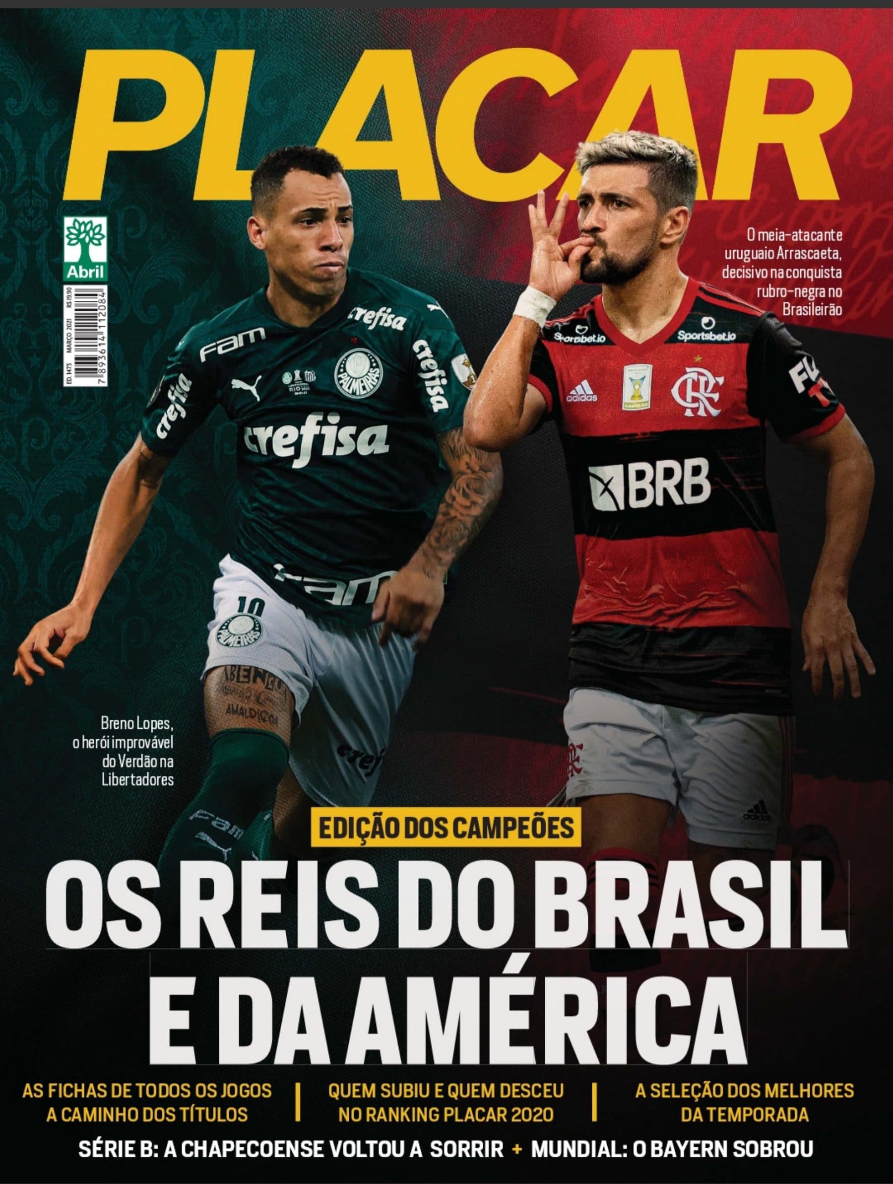 Capa da edição Edição dos Campeões 2020 da revista PLACAR
