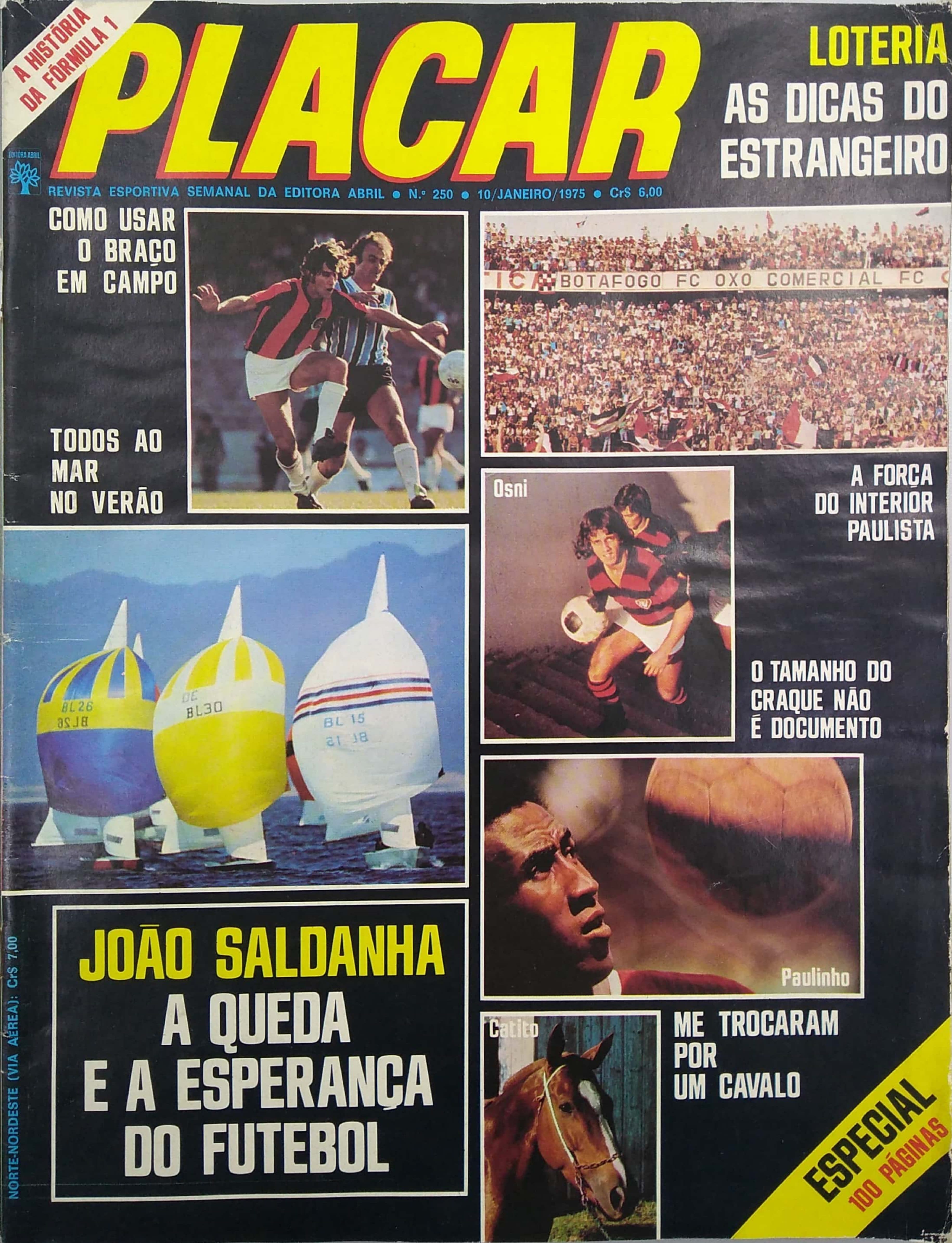 Capa da edição João Saldanha: a queda e a esperança do futebol da revista PLACAR