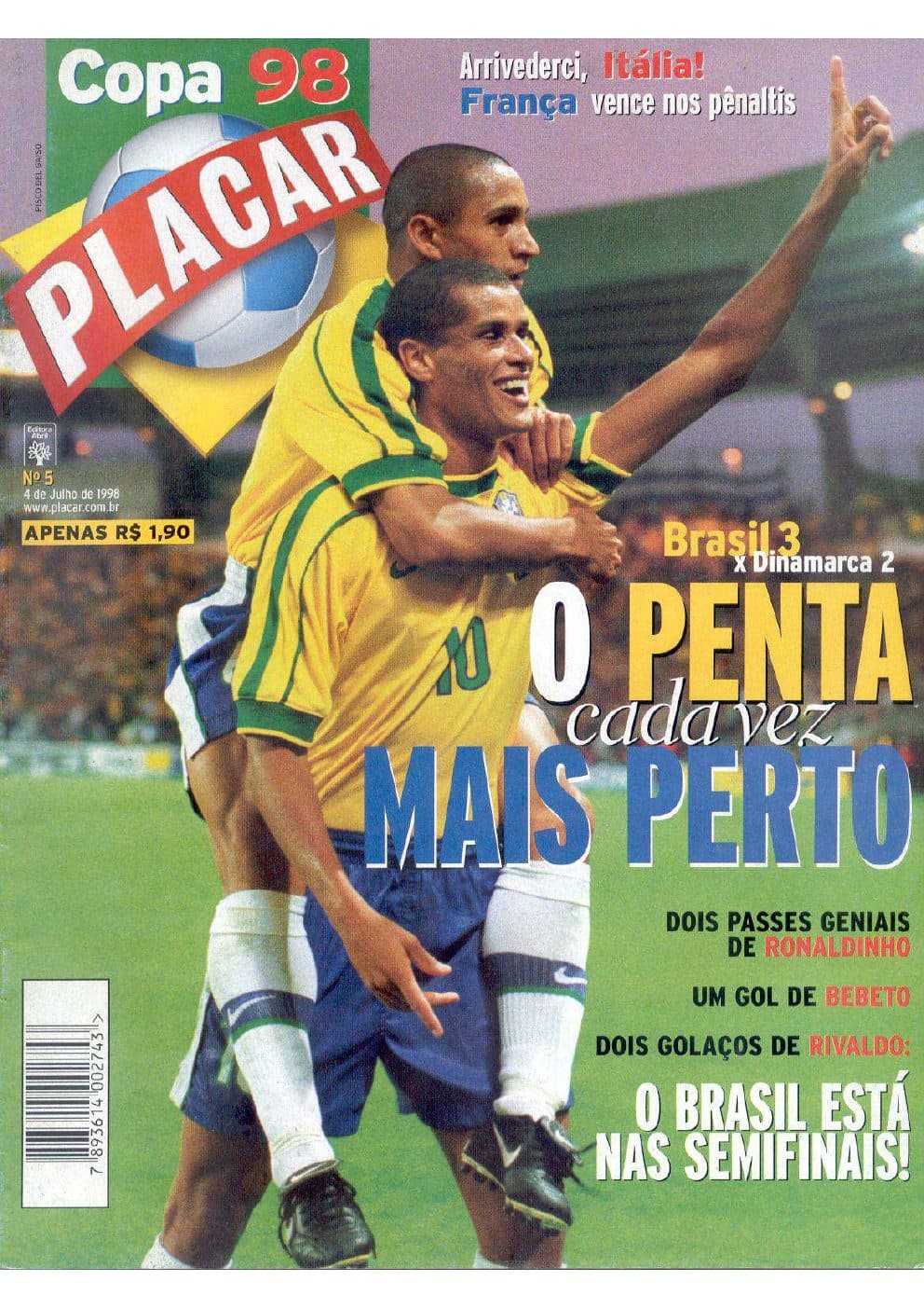 Capa da edição Copa 98 — Nº 5 da revista PLACAR