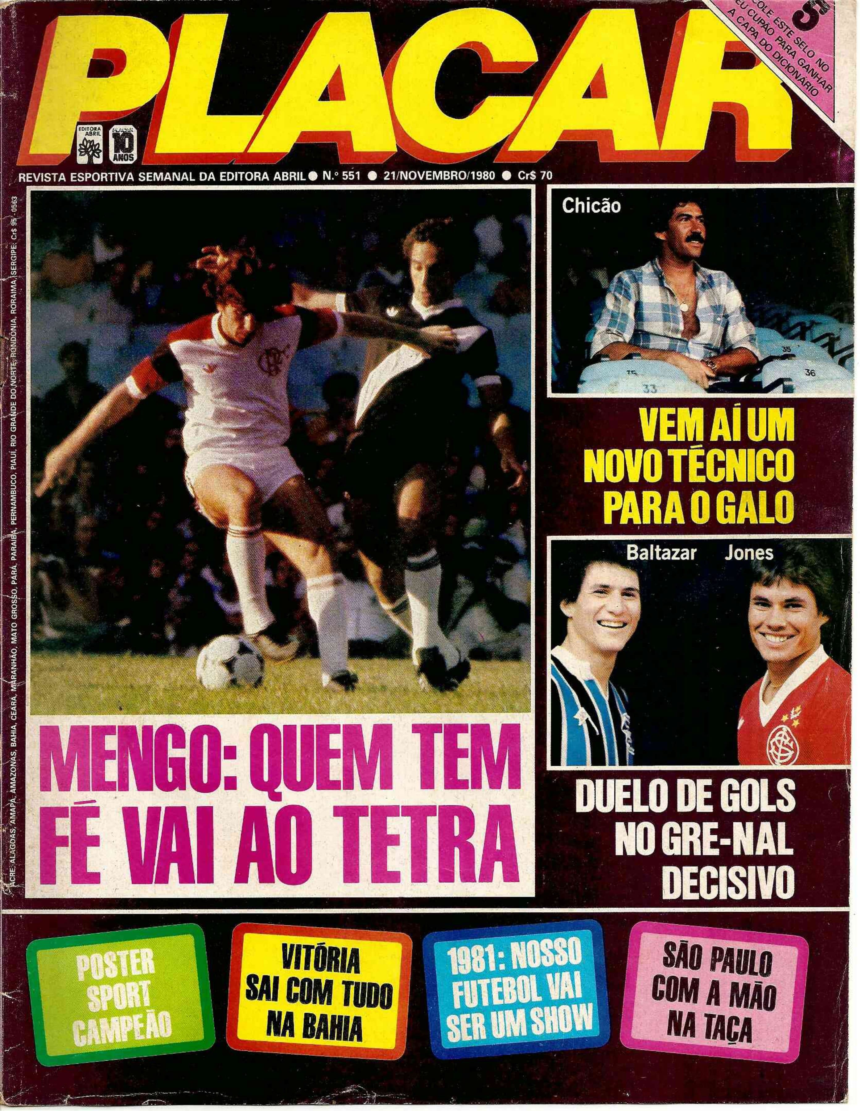 Capa da edição Mengo: quem tem fé vai ao tetra da revista PLACAR