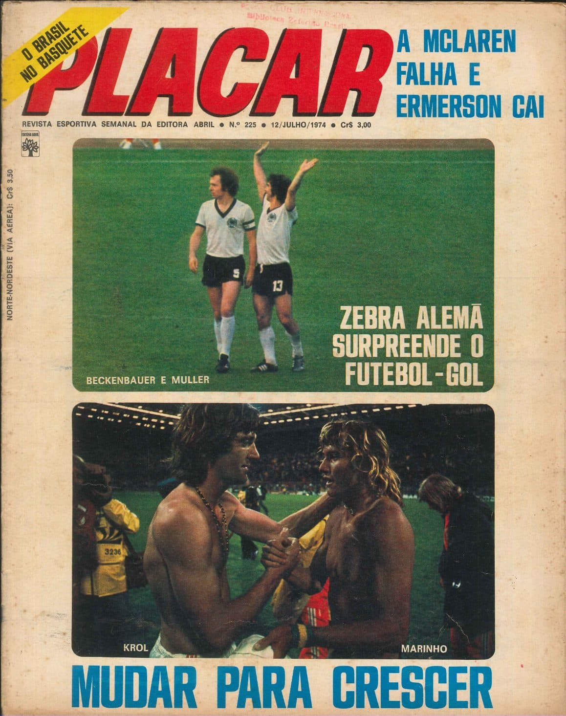 Capa da edição Zebra alemã surpreende o futebol-gol da revista PLACAR