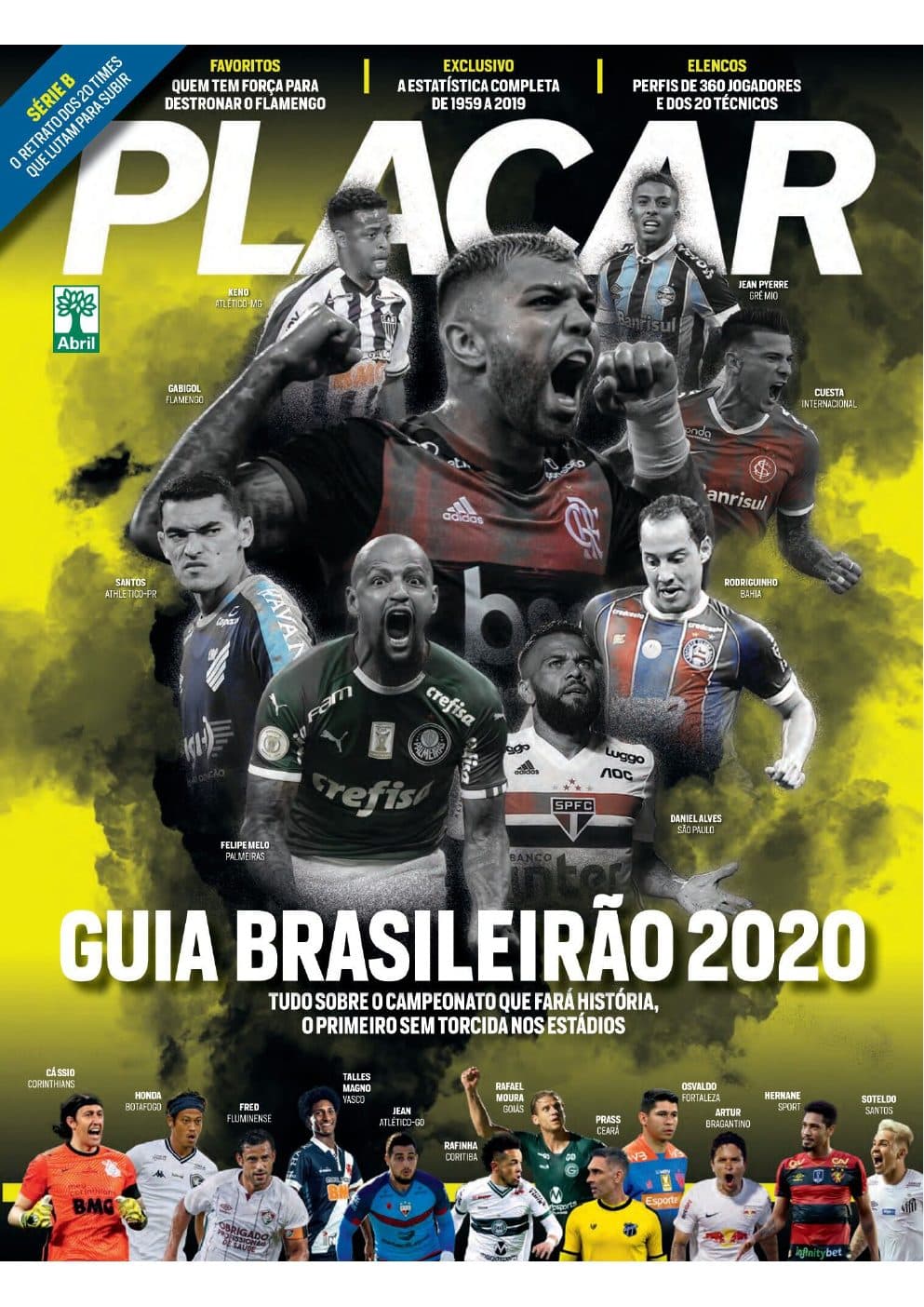 Capa da edição Guia Brasileirão da revista PLACAR