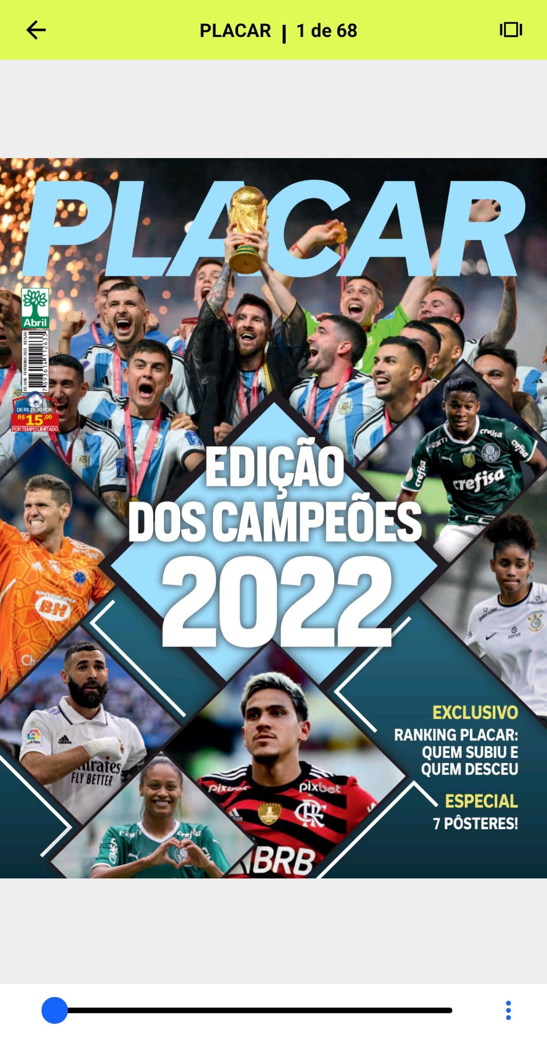 Capa da edição Edição dos Campeões da revista PLACAR