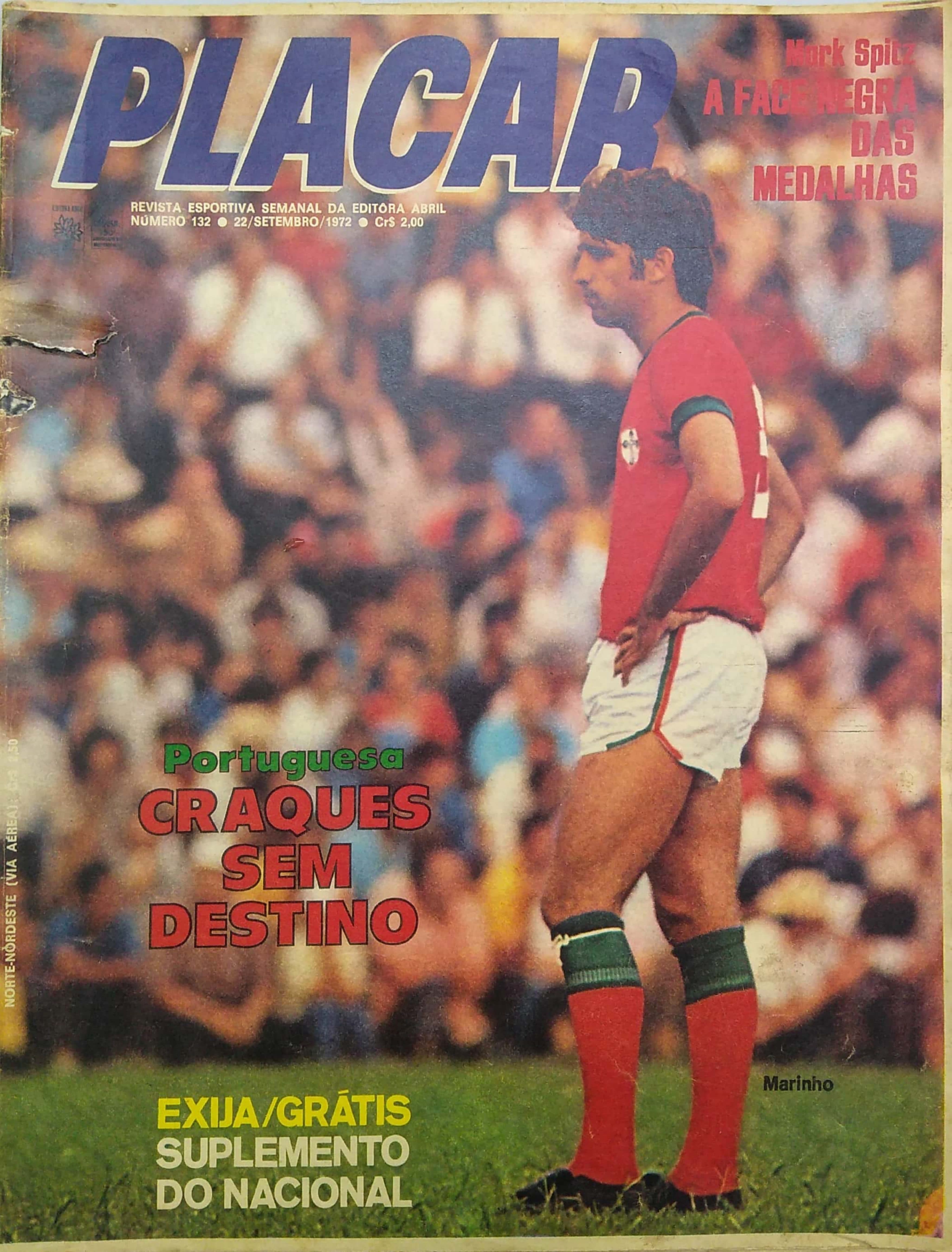 Capa da edição Portuguesa: Craques sem destino da revista PLACAR