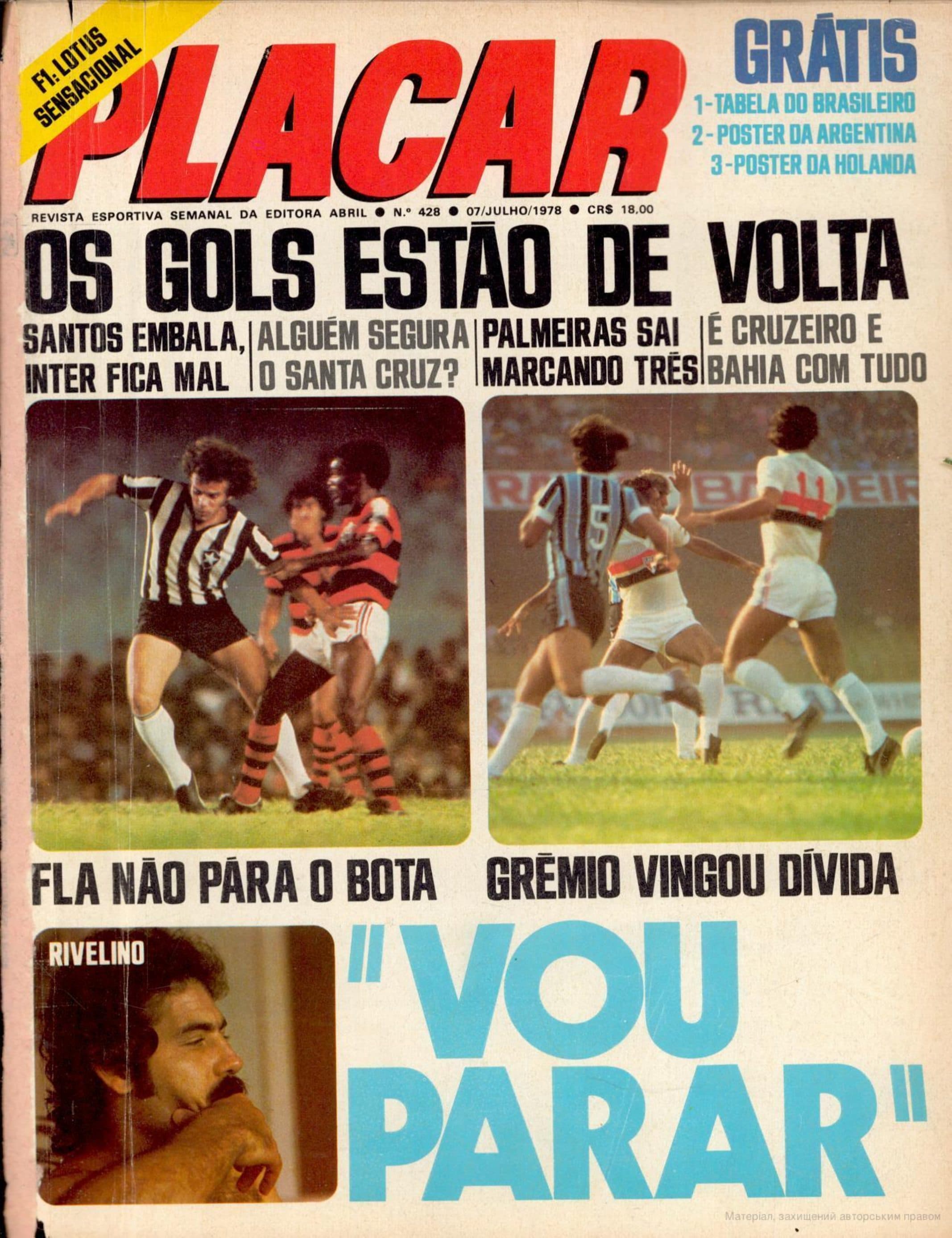 Capa da edição Os Gols Estão de Volta da revista PLACAR