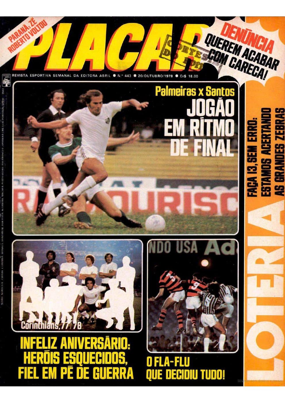 Capa da edição Palmeiras x Santos: Jogão em Ritmo de Final da revista PLACAR
