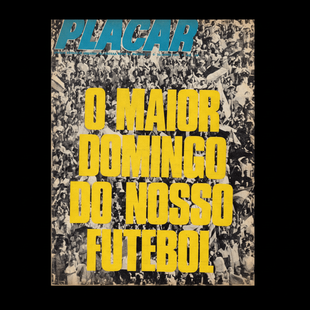 Capa da edição O Maior Domingo do Nosso Futebol da revista PLACAR