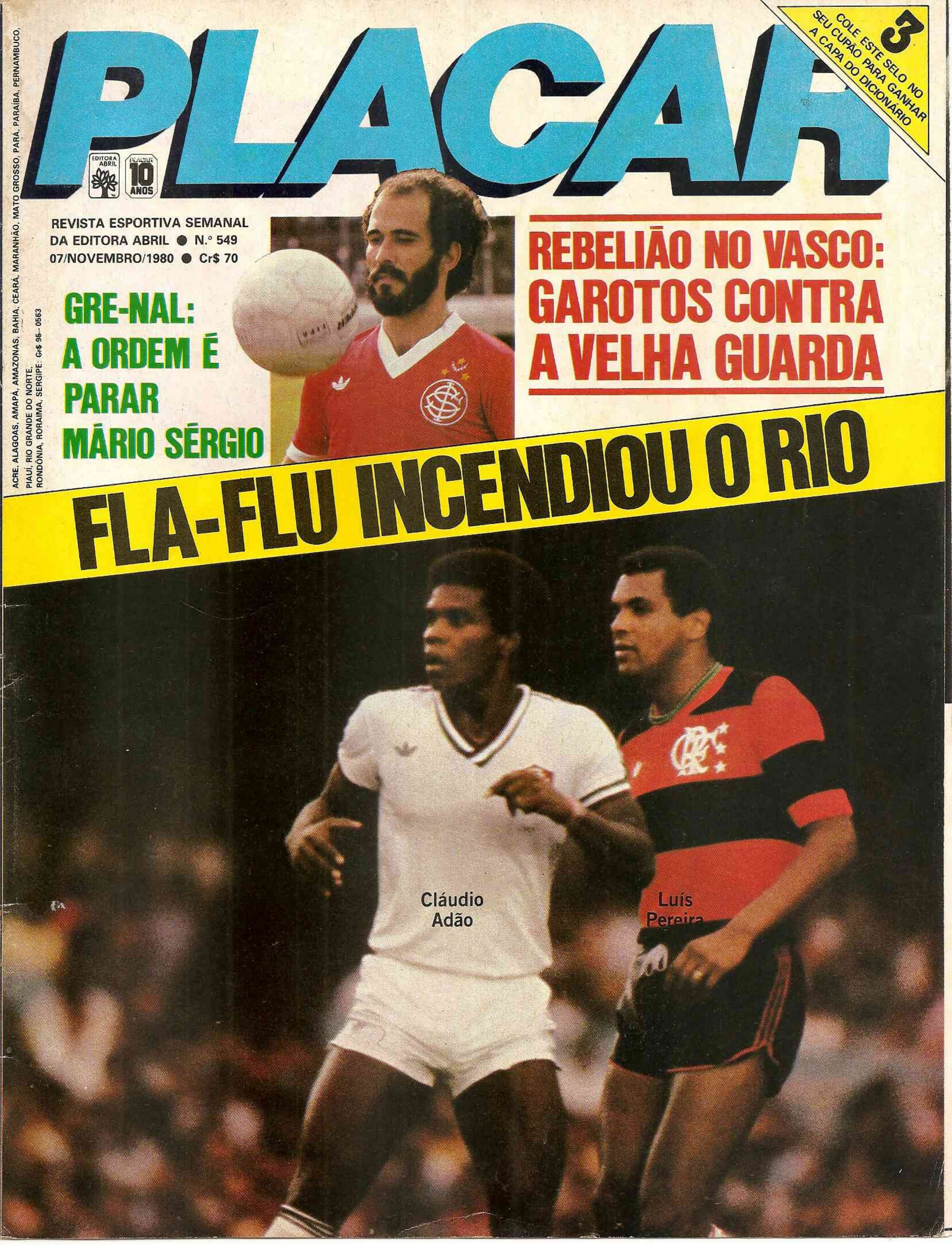 Capa da edição Fla-Flu incendiou o Rio da revista PLACAR