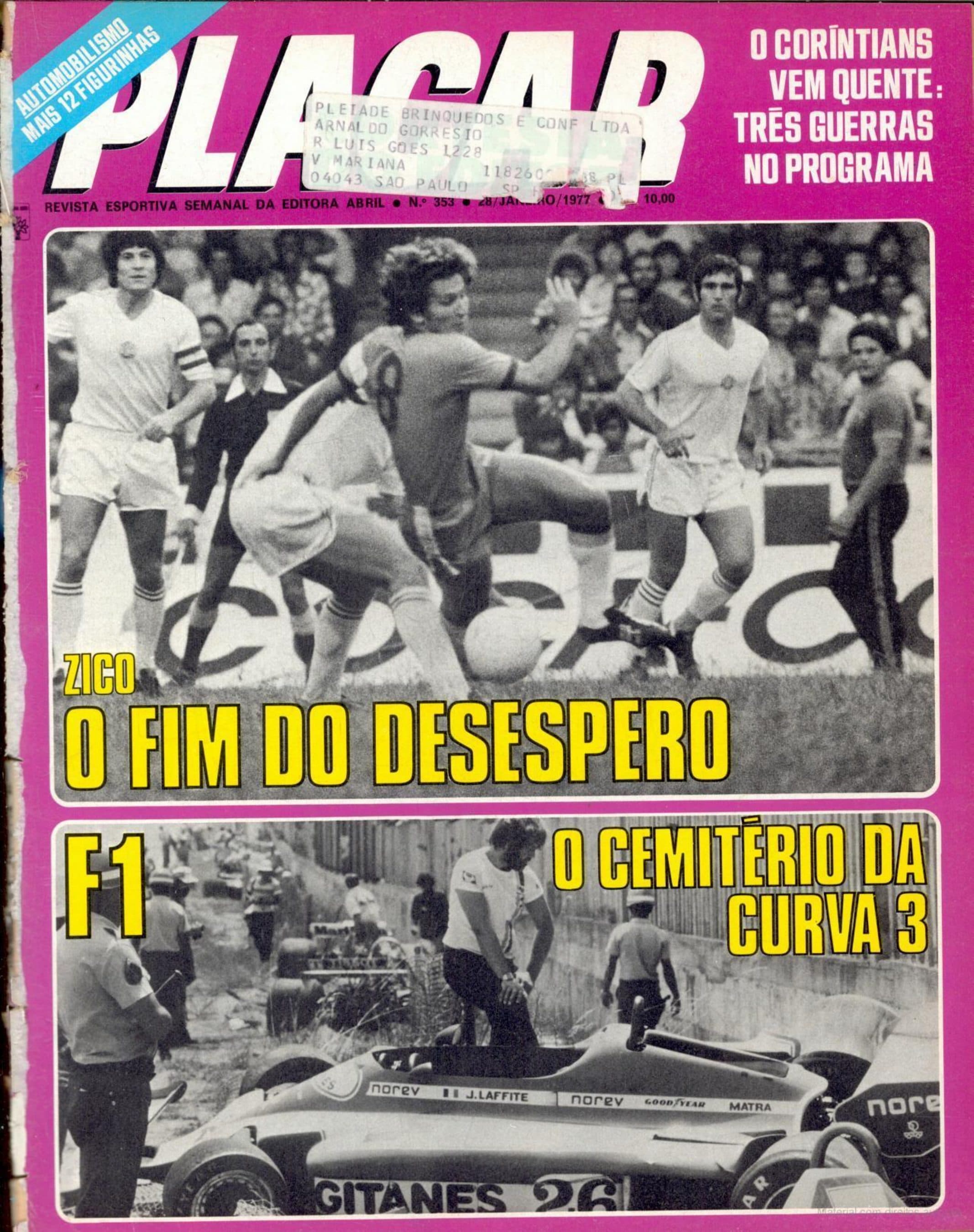 Capa da edição Zico: O fim do desespero da revista PLACAR