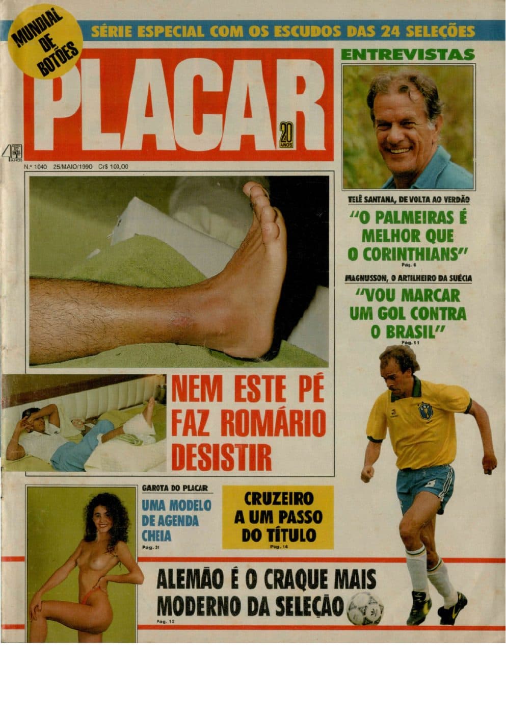 Capa da edição 1990-EDIÇÃO da revista PLACAR
