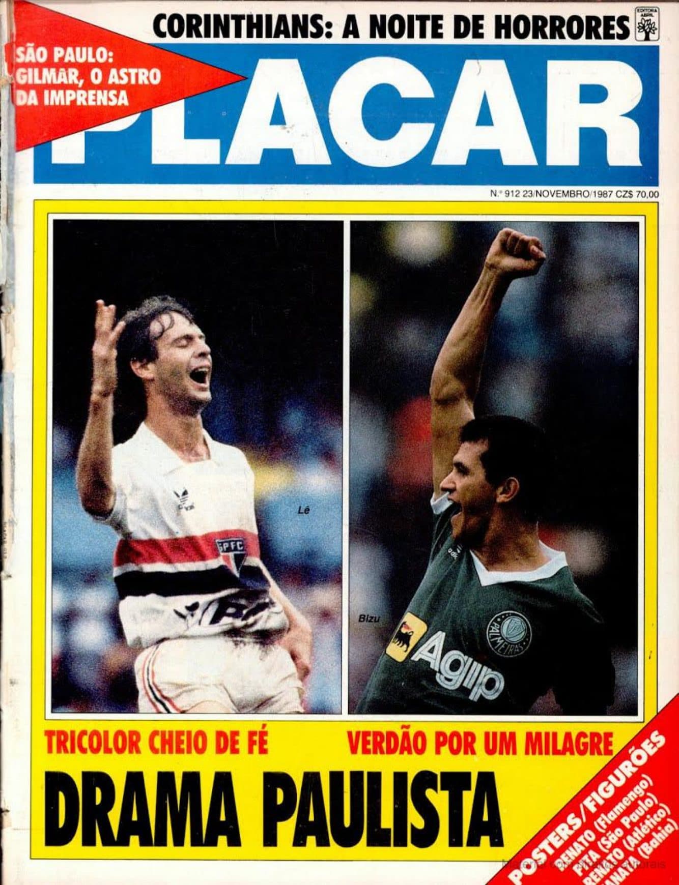 Capa da edição Drama Paulista da revista PLACAR