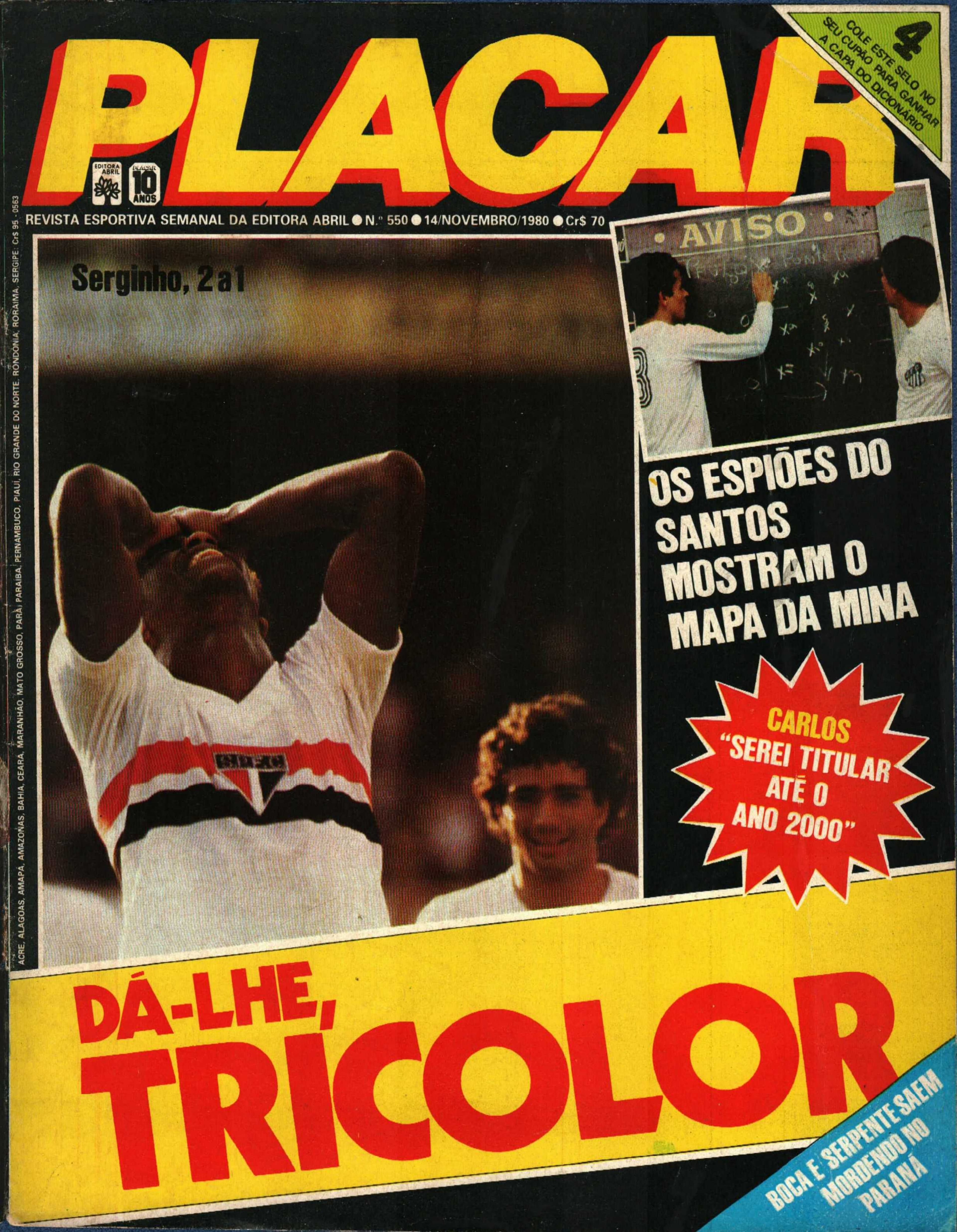 Capa da edição Dá-lhe, Tricolor da revista PLACAR