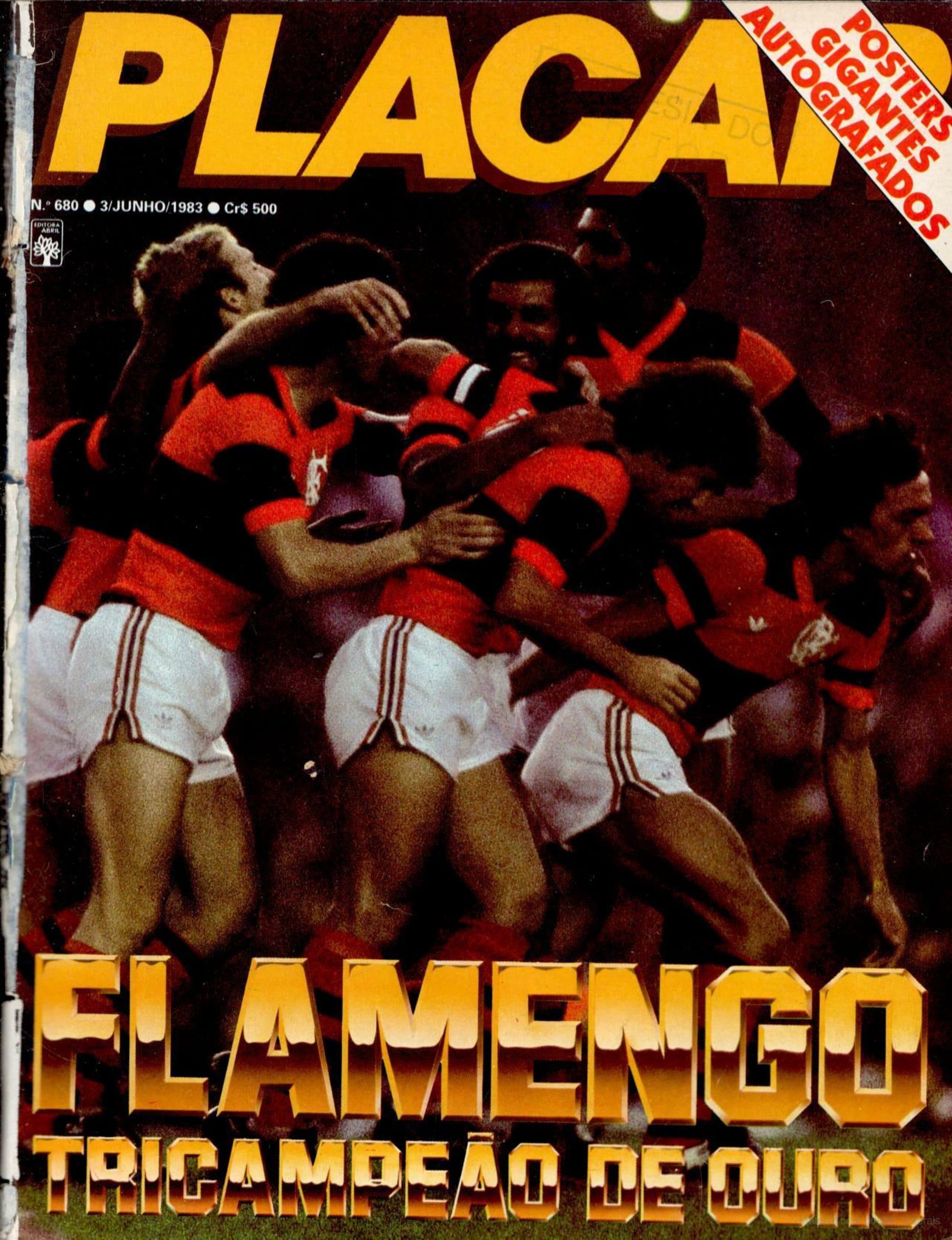 Capa da edição FLAMENGO TRI CB da revista PLACAR