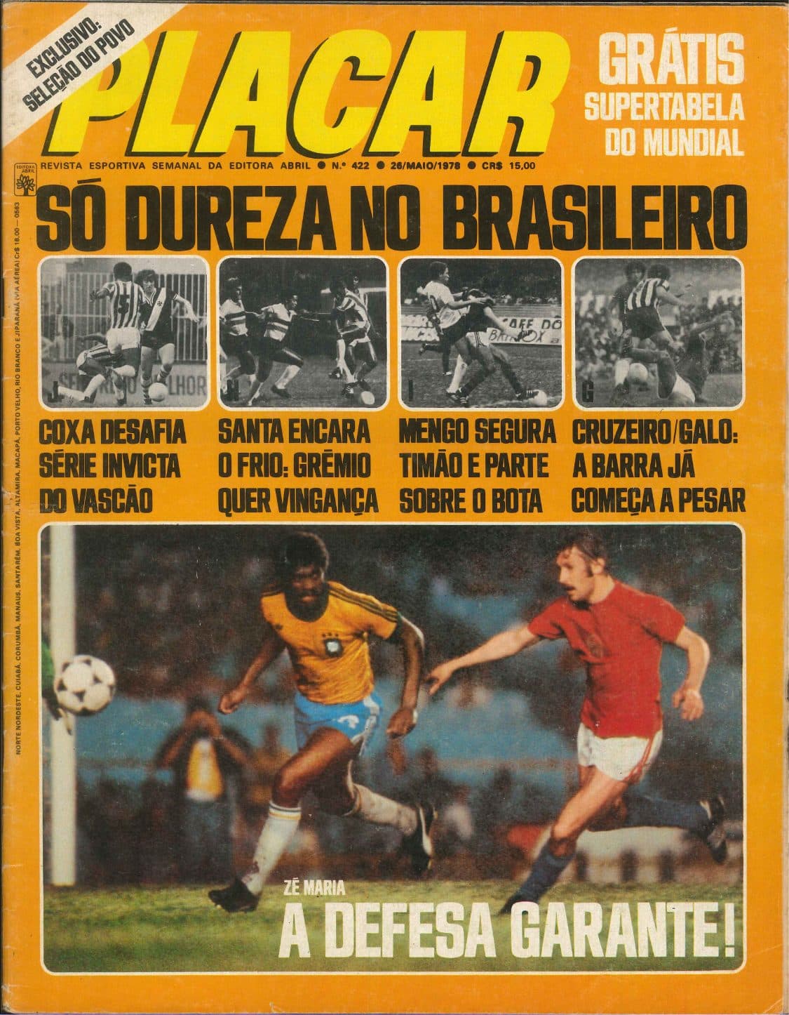 Capa da edição Zé Maria: A defesa garante! da revista PLACAR