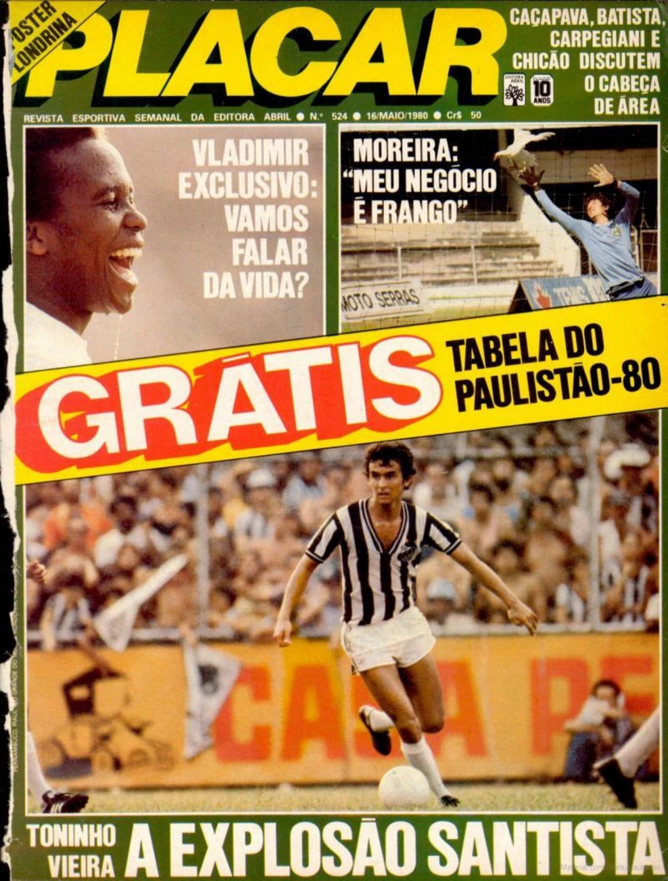 Capa da edição A EXPLOSÃO SANTISTA da revista PLACAR