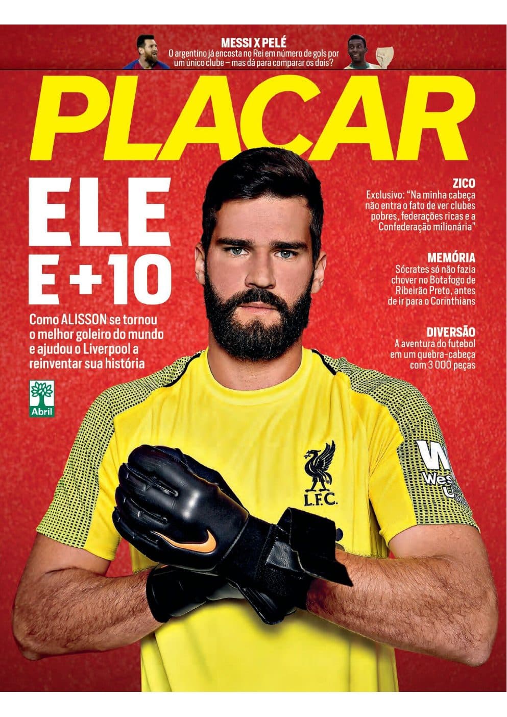 Capa da edição ELE E +10 da revista PLACAR