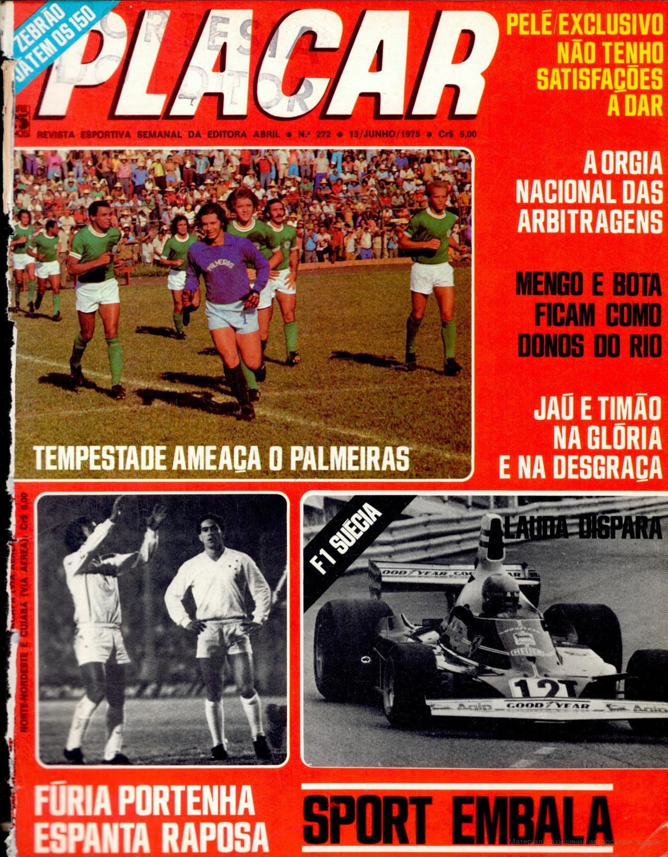 Capa da edição Tempestade ameaça o Palmeiras da revista PLACAR