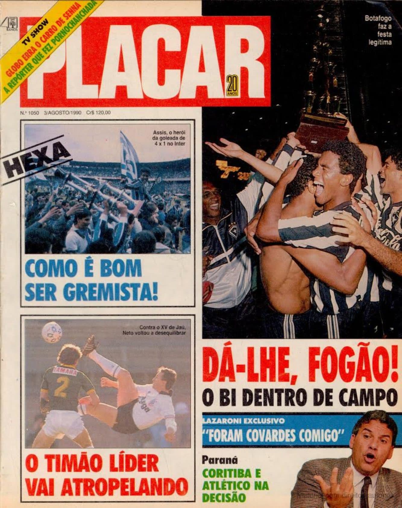 Capa da edição Nº 1050 da revista PLACAR