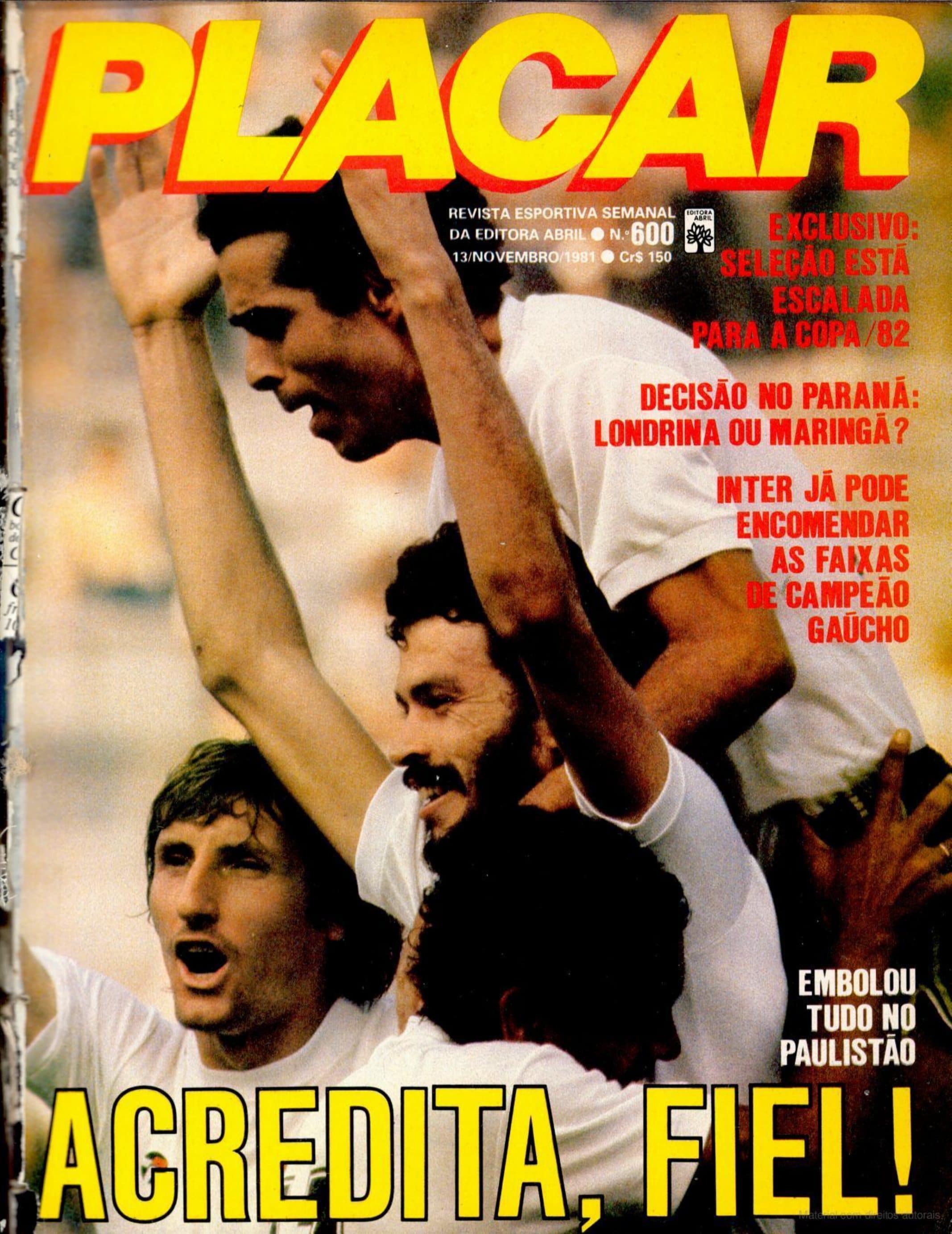 Capa da edição ACREDITA, FIEL! da revista PLACAR