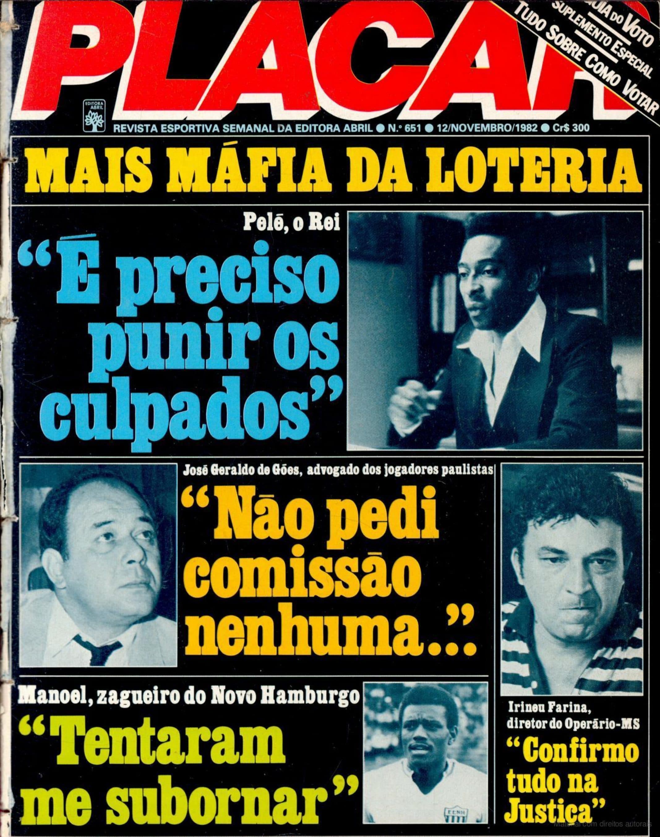 Capa da edição Mais Máfia da Loteria da revista PLACAR