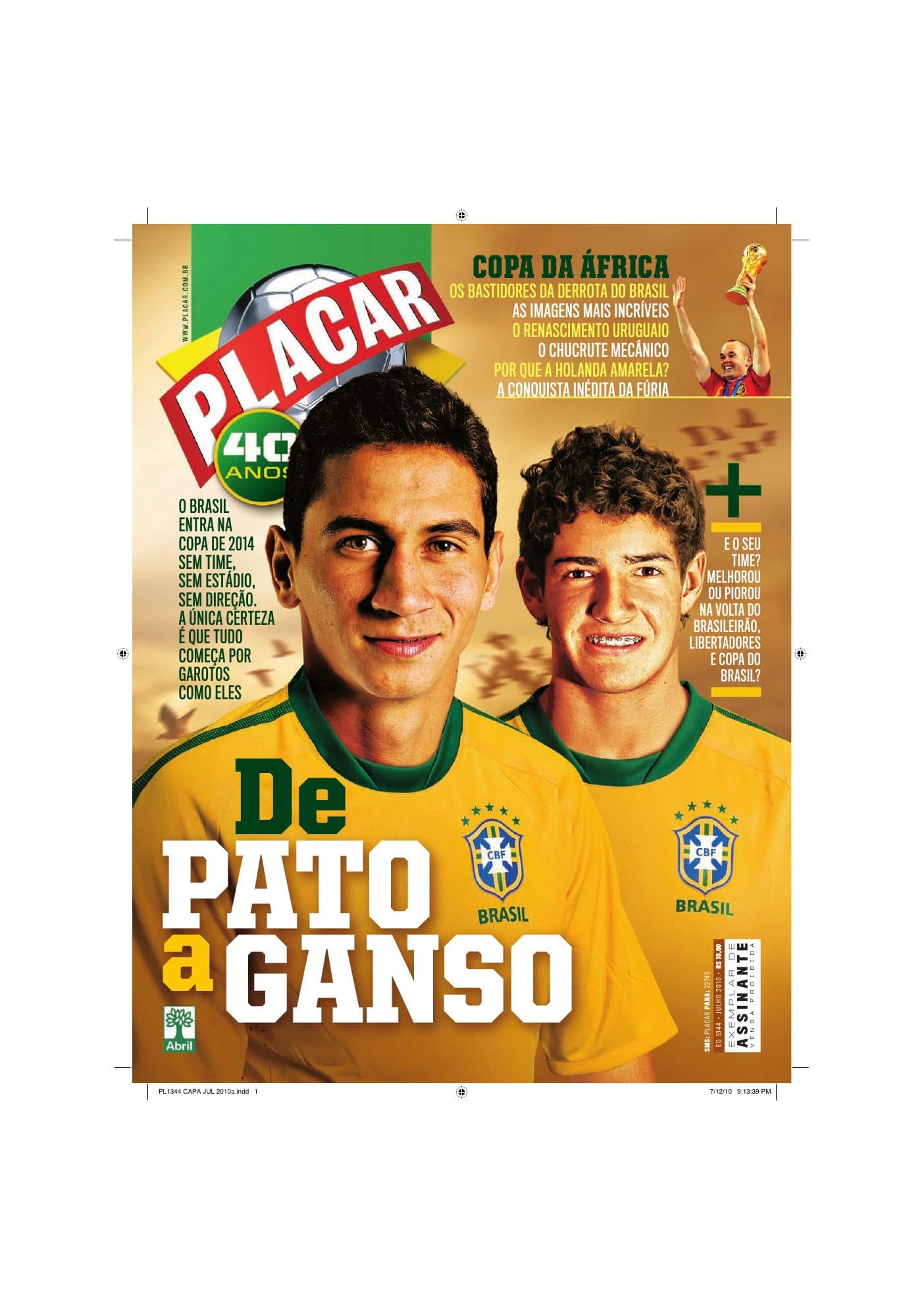 Capa da edição: 2010-EDIÇÃO