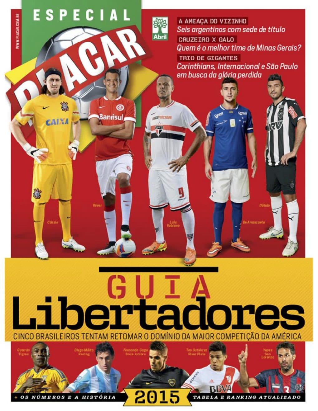 Capa da edição GUIA LIBERTADORES (I) da revista PLACAR