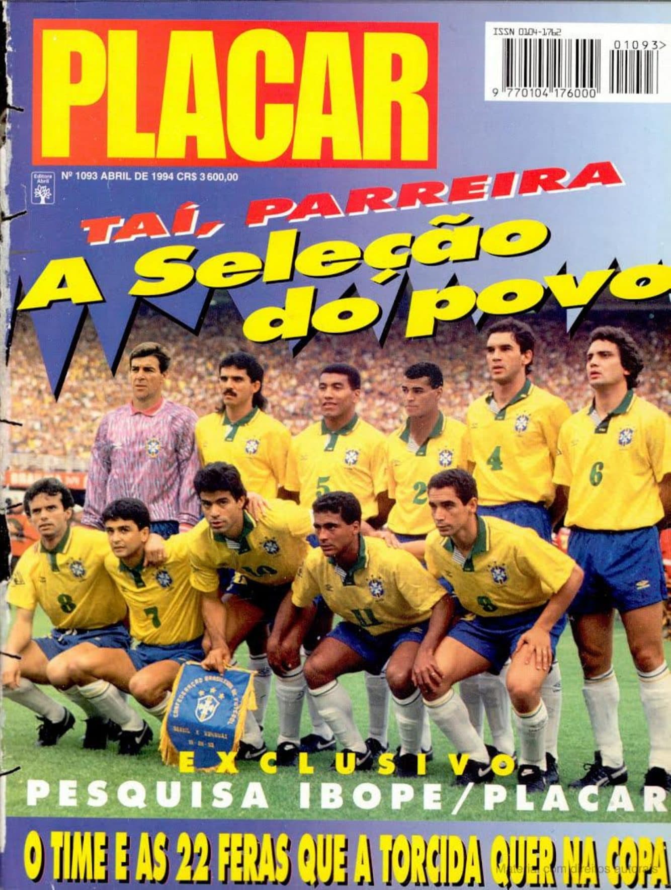 Capa da edição Nº 1093 da revista PLACAR