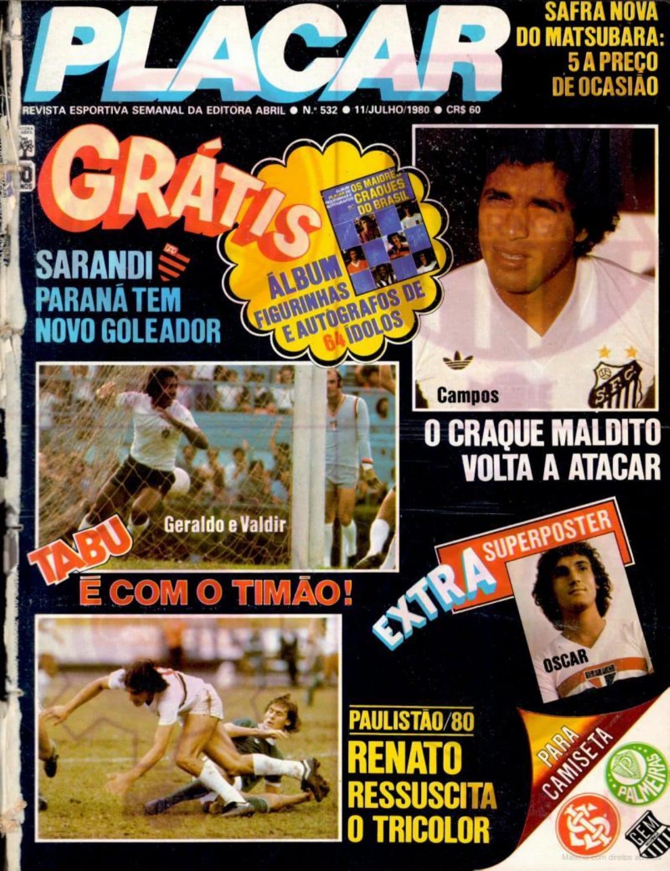 Capa da edição Safra nova do Matsubara da revista PLACAR