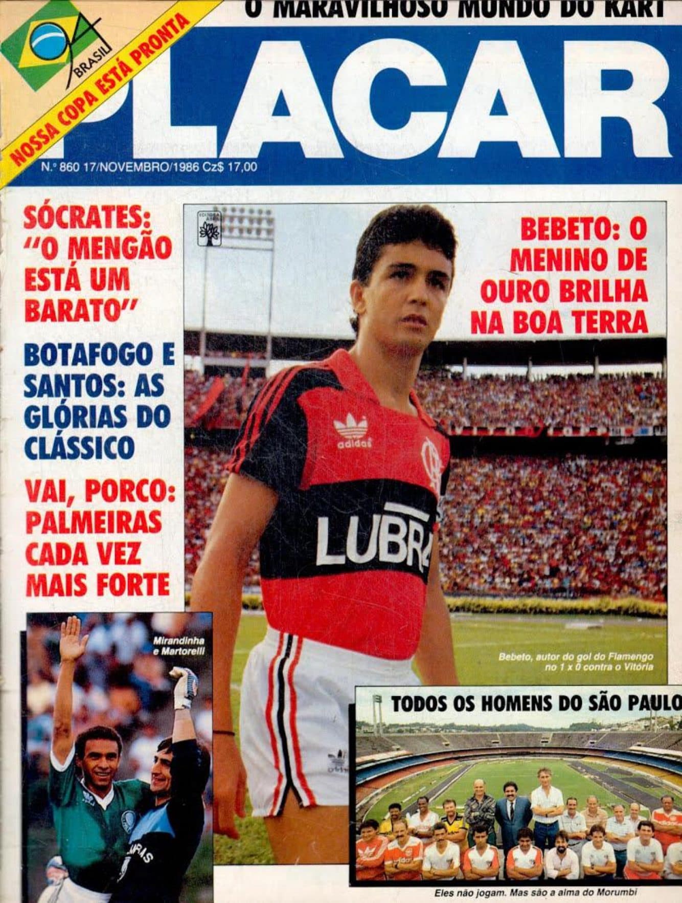 Capa da edição Bebeto: O Menino de Ouro Brilha na Boa Terra da revista PLACAR