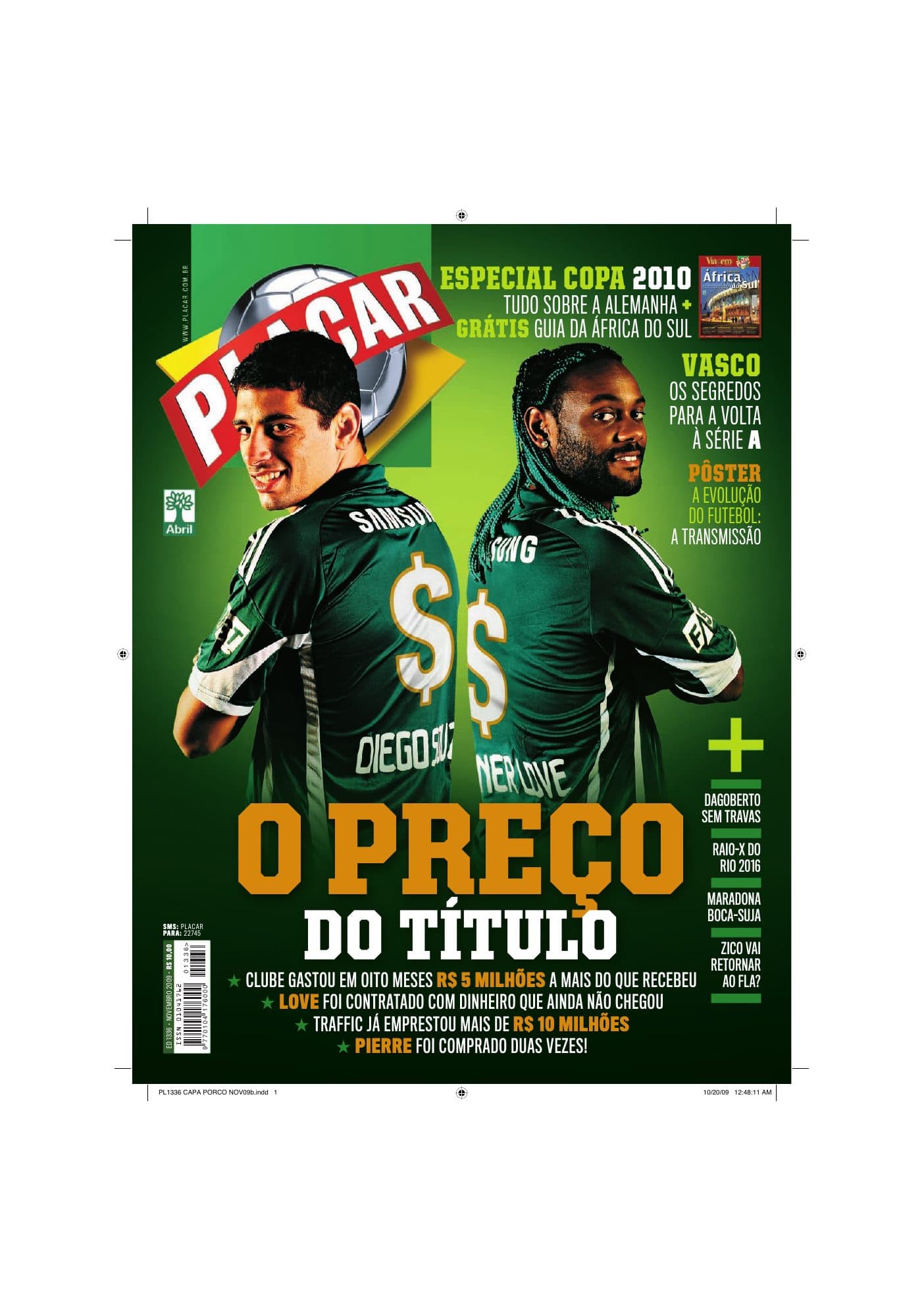 Capa da edição Nº 1336 da revista PLACAR