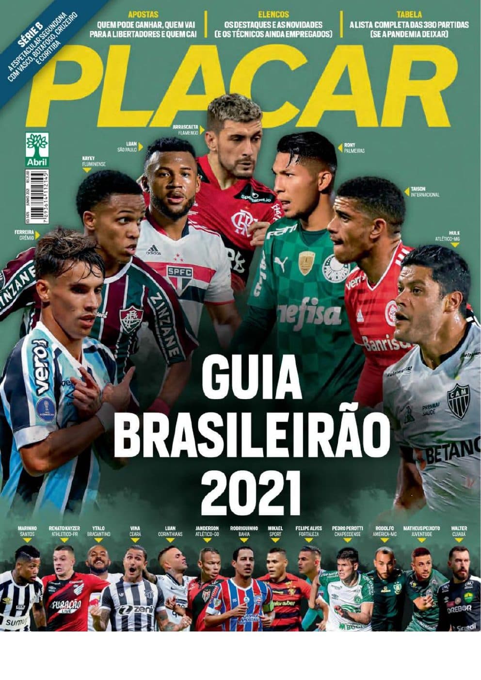 Capa da edição Guia do Brasileirão da revista PLACAR